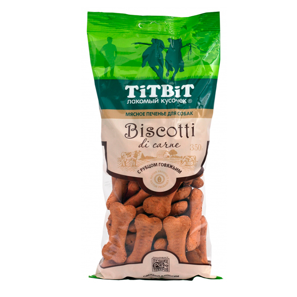 Титбит 3708 Лакомство д/собак Biscotti Печенье Бискотти с рубцом говяжьим 350г