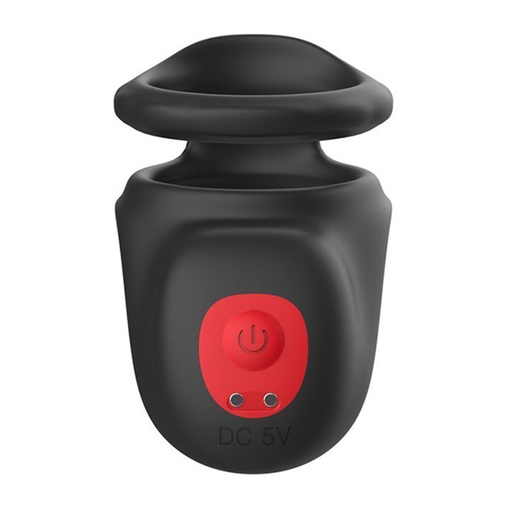 Черное эрекционное виброкольцо 3,5см I-Moon MY-922