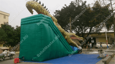 Надувная горка "Крокодил" 8*6*7 м