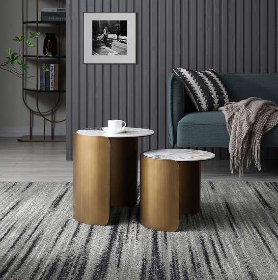 Журнальный столик Savoy Ø45х45 см, белая керамика