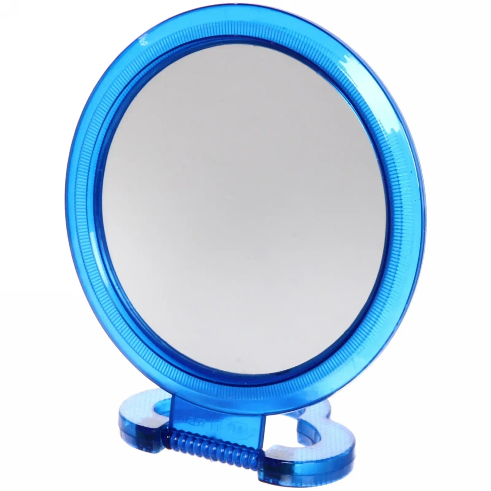 Зеркало настольное в пластиковой оправе «Эстетика» круг, подвесное, цвет микс, d-16,5см (Стикер на минивложение15шт)