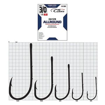 Крючки Cobra ALLROUND CA129  №10/0, 2 шт.
