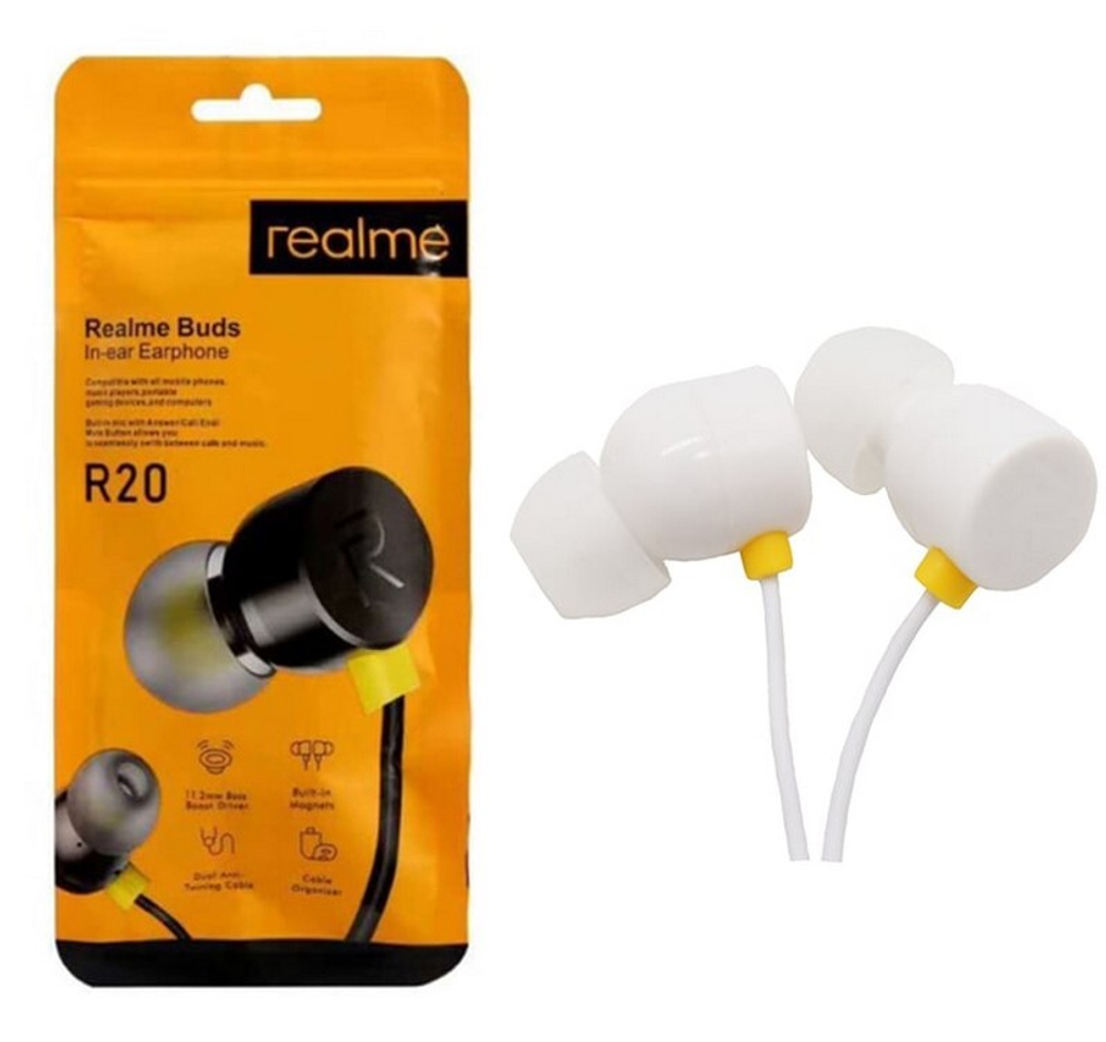 Наушники с микрофоном REALME R20 (белый)