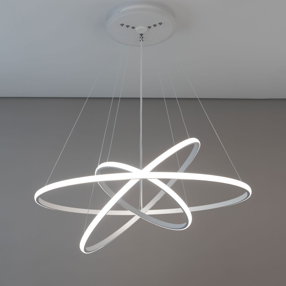 Citilux Неон Смарт CL731A090E RGB Умная подвесная люстра Белая