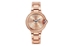 CARTIER Blue Balloon Collection Automatic Mechanical Movement 30m Water Resistance Unisex Watch 33mm Gold Dial