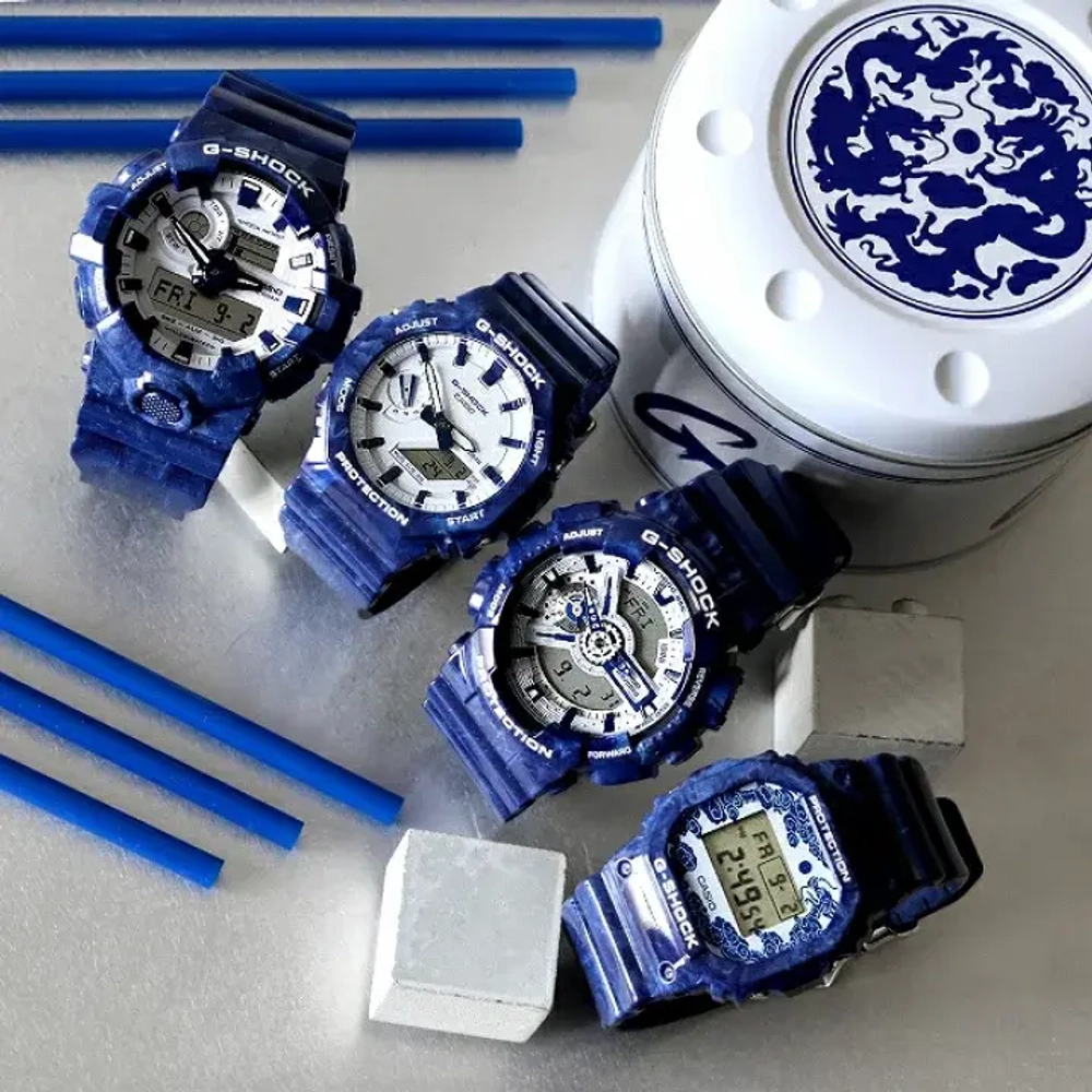 Мужские наручные часы Casio G-Shock GA-2100BWP-2A лимитированные