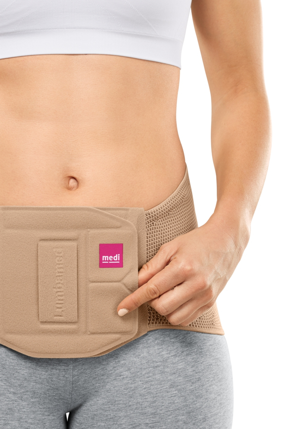 Поясничный бандаж LUMBAMED PLUS женский с массажной вставкой Vario-Flex.