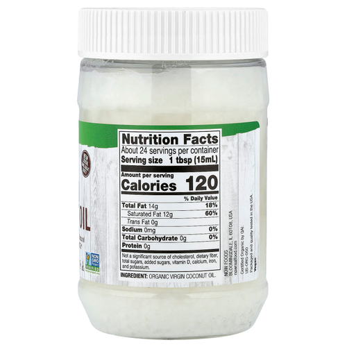 NOW Foods, Real Food, органическое кокосовое масло первого отжима, 355 мл (12 жидк. унций)