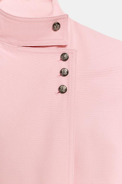 ZARA ДВУБОРТНАЯ КУРТКА С ПУГОВИЦАМИ — ZW COLLECTION, РОЗОВЫЙ