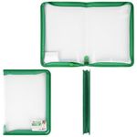 Папка на молнии пластиковая BRAUBERG "Диагональ", А4, 325х230 мм, прозрачная, молния ассорти, 224052