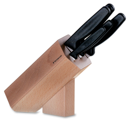 Качественный набор из 5 кухонных ножей с  подставкой из древесины бука 24,2 см VICTORINOX 5.1183.51