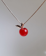 Ефимов Золотая подвеска "Наливное яблочко" 585 пробы с цельным натуральным янтарем