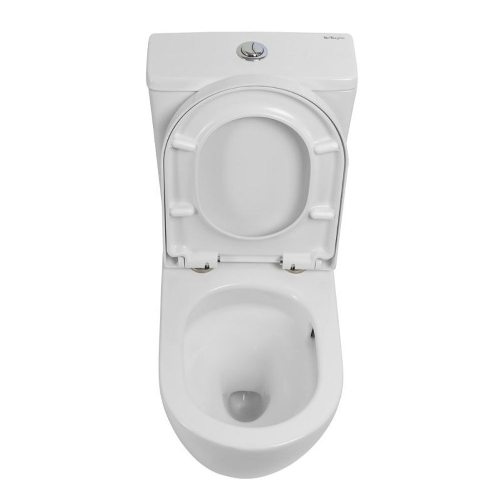 Унитаз-компакт безободковый BelBagno Sfera-R BB2141CP-TOR со смывом Tornado