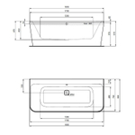 Акриловая ванна Ideal Standard 180х80 E399601 TONIC II