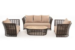 "Валенсия" лаунж-зона из искусственного ротанга, цвет бронзовый