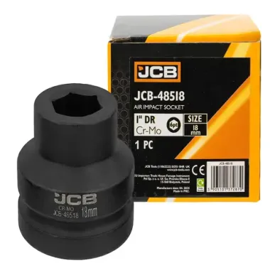 Головка ударная 18мм (6гр.), 1'' JCB JCB-48518