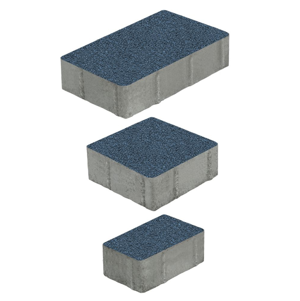 Тротуарная плитка СТАРЫЙ ГОРОД - Гранит Синий, комплект из 3 видов плит