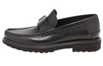 FERRAGAMO Leather Casual Shoes Men"s Black