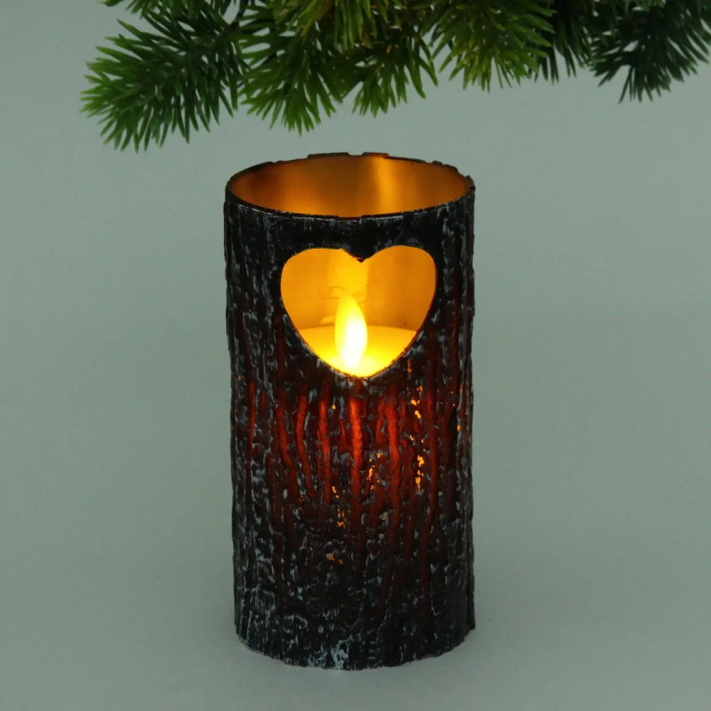 Сувенир с подсветкой «Свеча - LOVE» 7,5*15 см (работает от батареек 3 ААА)