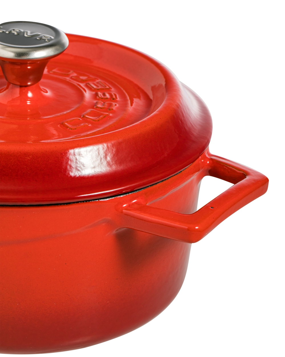 Кокотница с крышкой LAVA d16см 1.33л красная