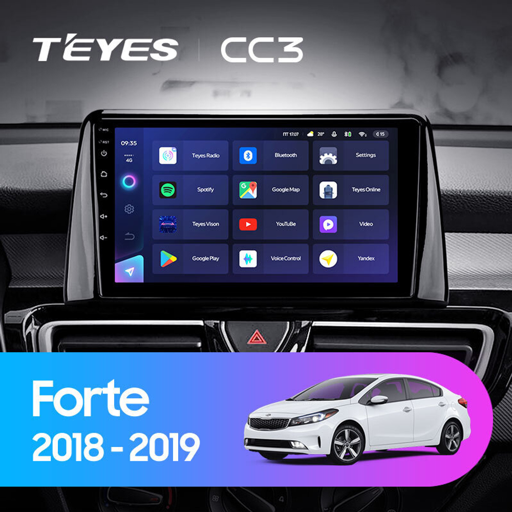 Teyes CC3 10.2" для KIA Forte 2018-2019