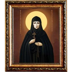 Евфросиния Полоцкая, преподобная игумения. Икона на холсте.