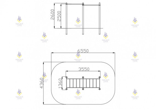 Воркаут «Рукоход классический двойной»