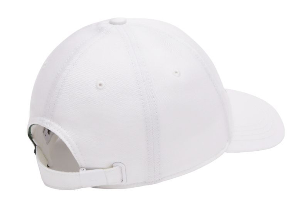 Теннисная кепка Lacoste Embroidered Cotton Gabardine Cap - White