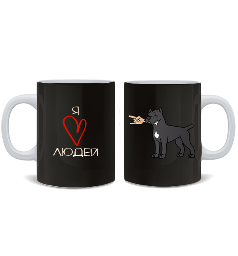 Кружка "Кане Корсо любит людей"