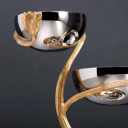 Трехуровневая чаша L'Objet Deco Leaves средняя