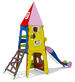 Игровой комплекс Горка 07093 для детей 4-6 лет для уличной площадки