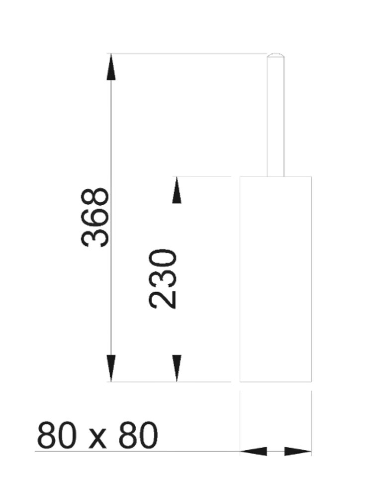 Ёршик туалетный универсальный нерж. сталь NOFER 09074.B глянцевый