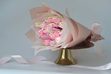 Букет из зефира тюльпаны