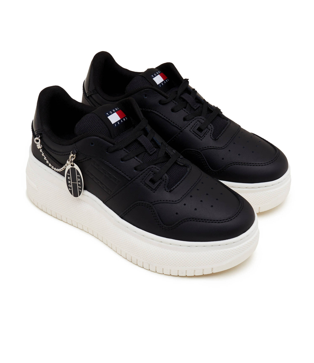 Кожаные кроссовки Tommy Jeans - черный(EN0EN02421)
