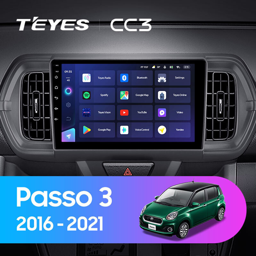 Teyes CC3 9" для Toyota Passo 2016-2021 (прав)