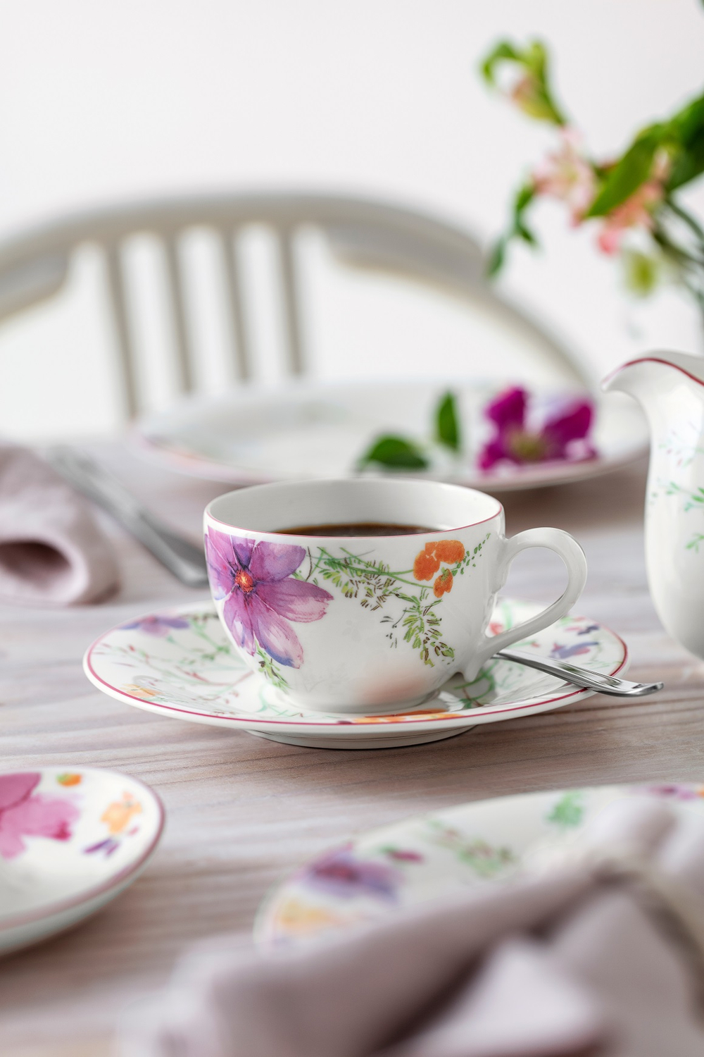 Villeroy & Boch Чашка с блюдцем Mariefleur 250 мл для кофе 10-4100-1300+10-4100-1310