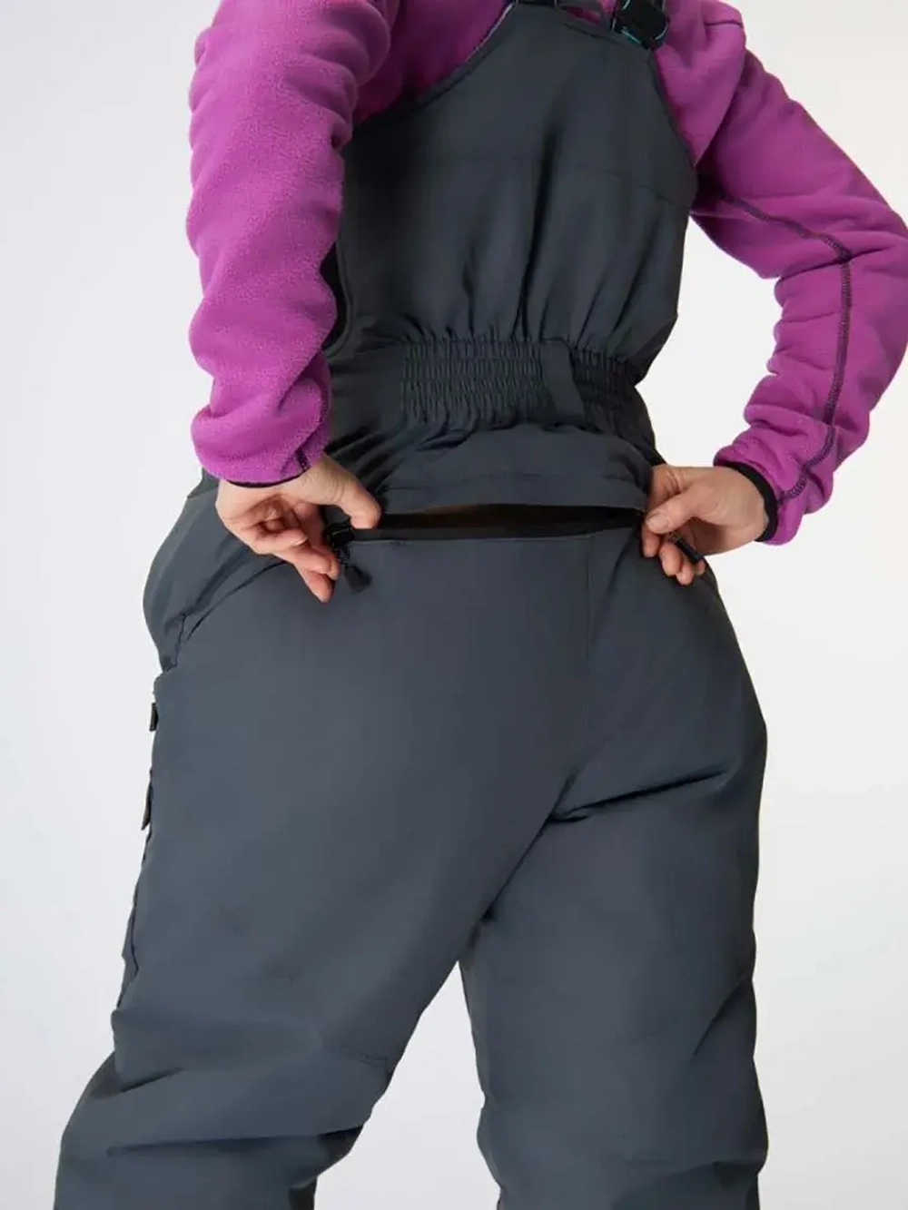 Костюм зимний женский Alaskan Vanda M белый/голубой/серый (куртка+полукомбинезон)