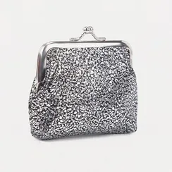 Кошелёк на фермуаре, цвет серебристый