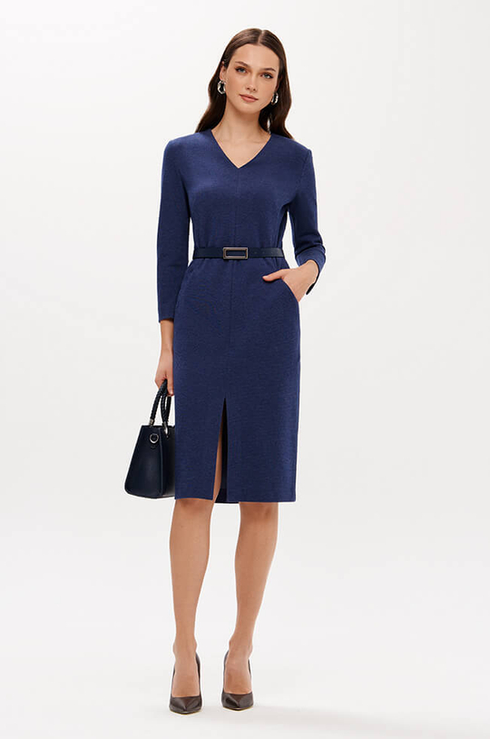 51693 Платье женское (синий меланж)