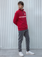 Толстовка мужская с зип-воротником "Saint Petersburg" красный