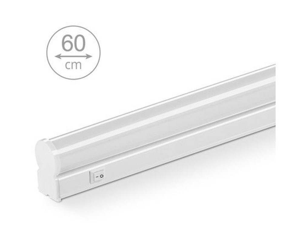 Светильник светодиодный линейный 10Вт 4000К дневной свет с выключателем WOLTA / для кухни, шкафов (ПОЛНАЯ СБОРКА)