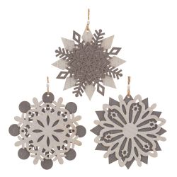 GAEM Украшение новогоднее "Снежинка", L15 W0,6 H15,5 см, 3в.