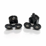 Душевой уголок Abber Schwarzer Diamant AG30140BMH-S80BM-S80BM 140х80 стекло матовое/профиль черный
