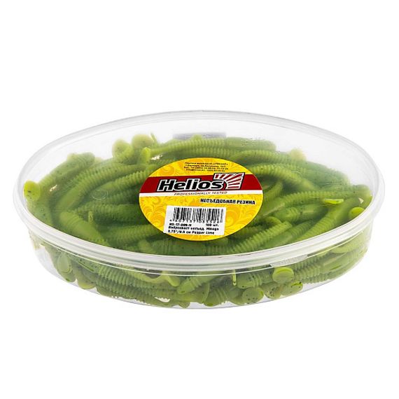 Виброхвост несъедоб. Minoga 3,75&#39;/9.5 см Pepper Lime 100шт. (HS-17-009-N) Helios