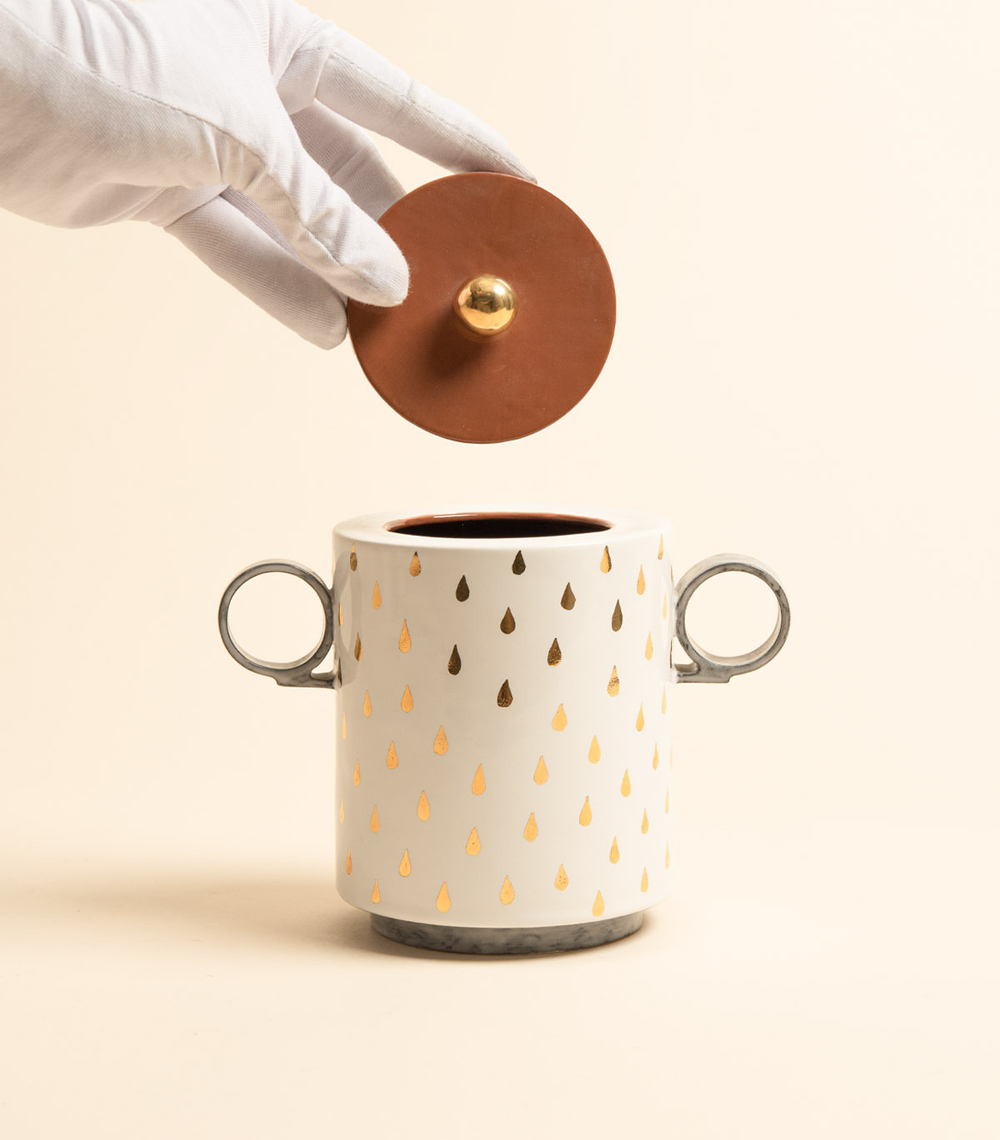 Сахарница — Капли, белый, 580 мл | Мария Кеслер