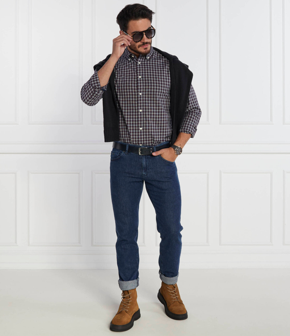 Рубашка NAT. SOFT FLEX MINI TARTAN RF Tommy Hilfiger - бордовый(MW0MW32854)