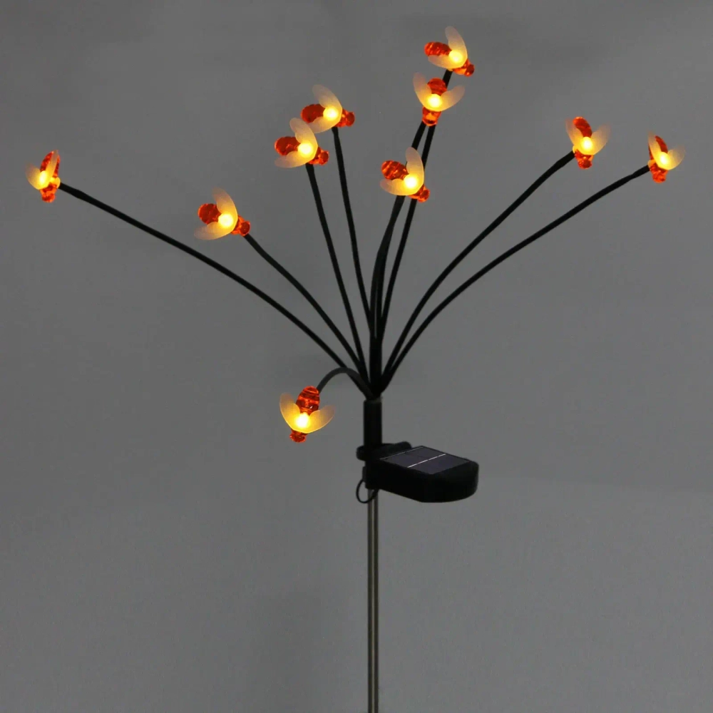 Светильник на солн.батарее «Пчелки» 70*3,5 см (10 шт), Теплый белый