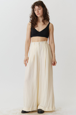 Длинные кюлоты из молочного льна