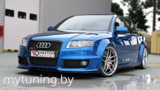 Сплиттер бампера переднего V.2 для AUDI RS4 B7 (06-08)
