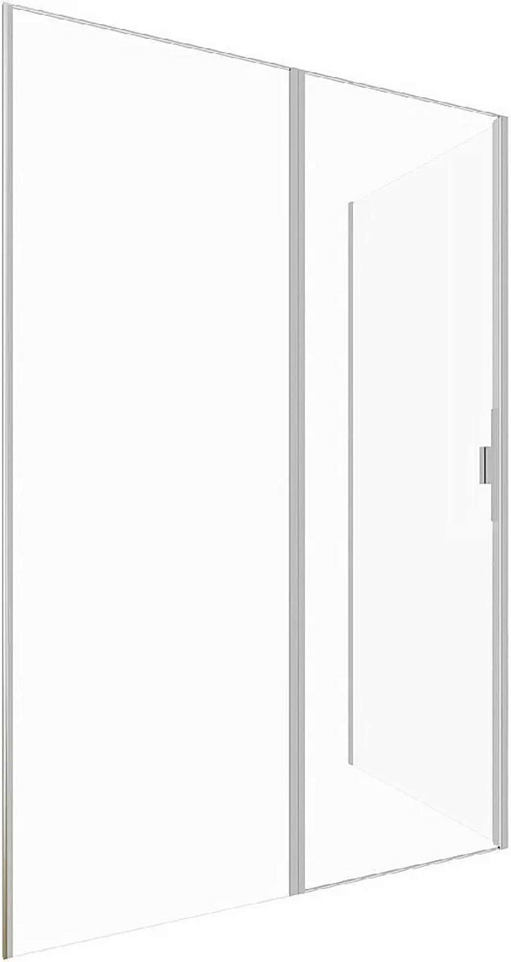 Душевой уголок Allen Brau Priority 3.31032.BA+3.31047.BA 120х100 стекло прозрачное/профиль брашированное серебро